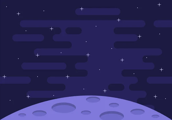 비행사 Rocket Background Illustration Explore Outer Space Movement See Stars — 스톡 벡터