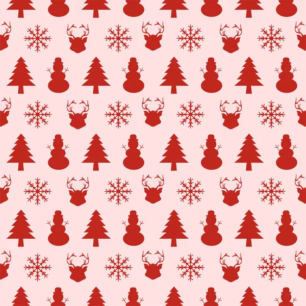 Weihnachten Hintergrund Nahtlose Muster Mit Weihnachtsmann Baum Socken Schneemann Und — Stockvektor