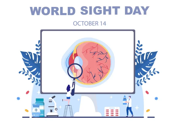 World Sight Day Background Vector Illustration Which Commemorated Every Year — 스톡 벡터