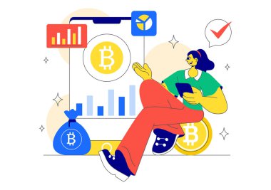 Digital Currency Payment Vector Illustration Featuring Successful Money Transaction and Online Mobile Banking for Digital Shopping in a Background