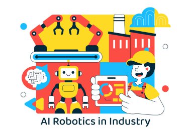 Akıllı Otomasyon, Endüstriyel Robotlar, Gelişmiş İmalat Teknolojisi Arkaplanının Yapay Zeka Robotları