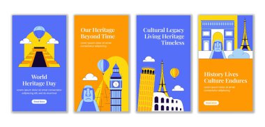 El Çizimi Düz Çizimi Dünya Mirasları Günü Sosyal Medya Hikayeleri Arkaplan Resimleri