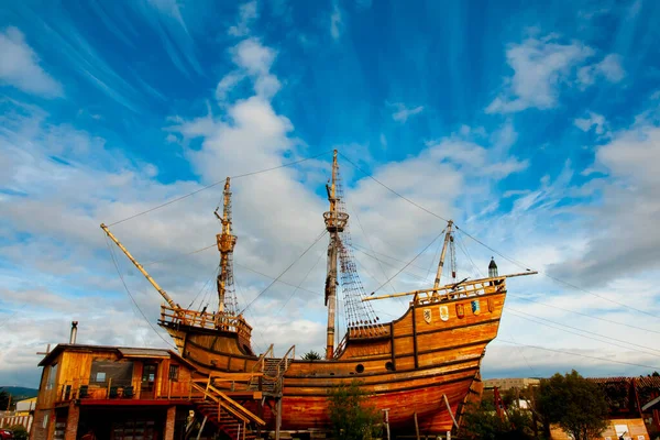 Корабель Magellan Replica Punta Arenas Chile — стокове фото