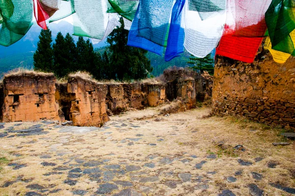 Drukgyal Dzong Ruiny Bhutan — Zdjęcie stockowe