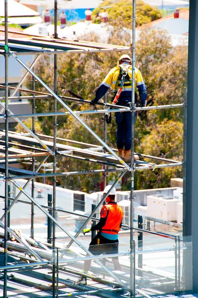 Trabajador Construcción Andamio — Foto de Stock