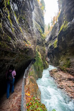 Bavyera 'daki Partnachklamm Vadisi - Almanya