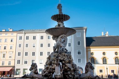 Salzburg, Avusturya 'daki Limestone Çeşmesi