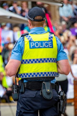 Police Force Patrolling in the City