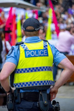 Police Force Patrolling in the City