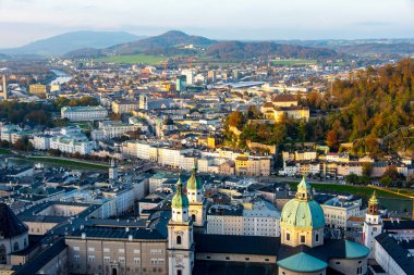 Salzburg 'daki Panorama Altstadt (Eski Şehir) - Avusturya