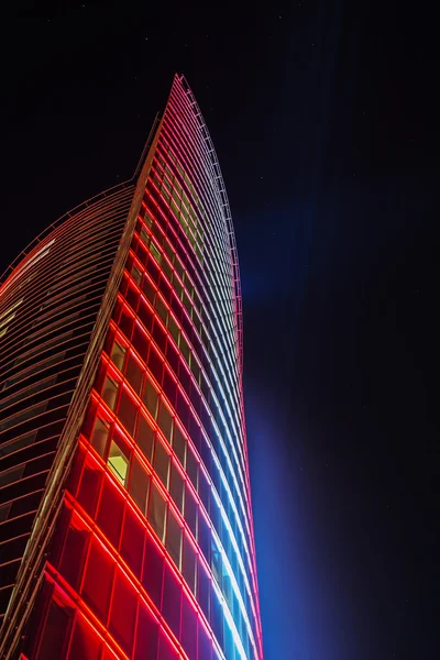 Fragmento de edifícios iluminados — Fotografia de Stock