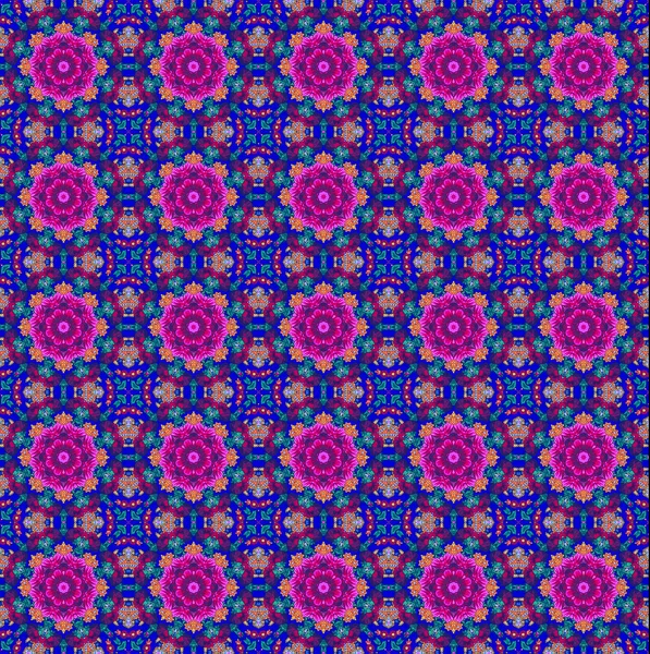 Blue and pink ethnic pattern. — Stock Photo, Image