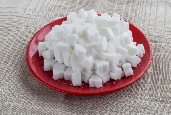 想白色精制的糖 — 图库照片