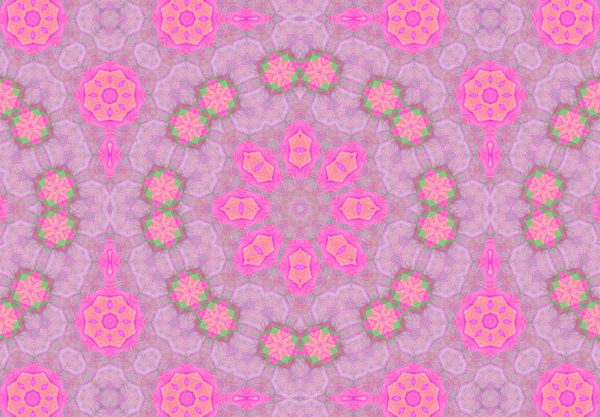 Kaleidoscopic floral background — Stock Photo, Image