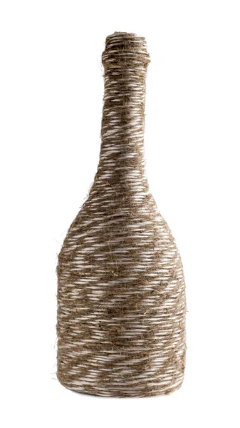 Flasche, geflochtenes Seil — Stockfoto