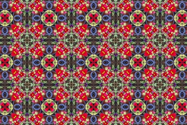 Kaleidoscopic floral pattern — Stock Photo, Image