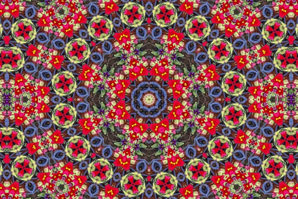 Kaleidoscopic floral pattern — Stock Photo, Image