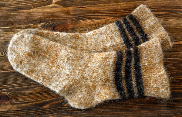 Knitted wool socks — Stock Photo, Image