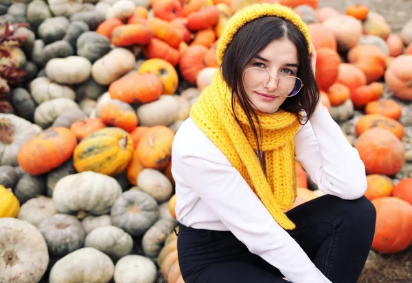 Frohe Danksagung Herbst Kürbisernte Park — Stockfoto