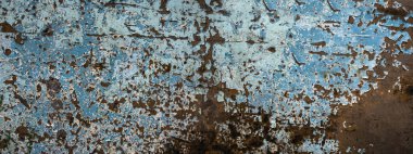  Mavi aşınmış ve boyanmış ahşap arka plan.