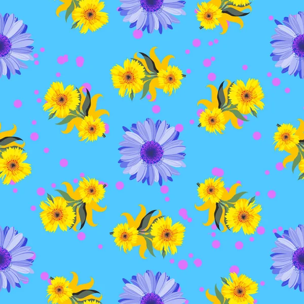 Modisches Nahtloses Blumenmuster — Stockfoto