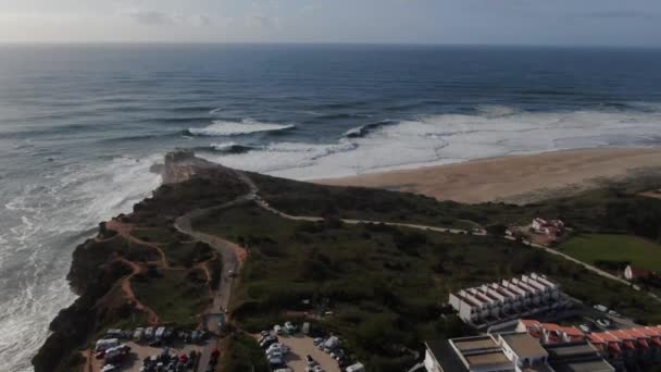 Mar Nazare Auf Portugal — Stockvideo