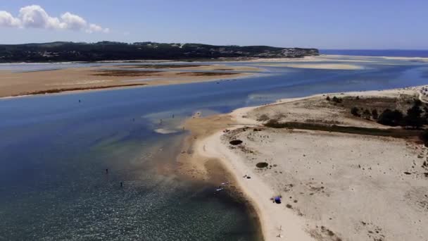 Lagoa Obidos Portugal — Vídeo de stock