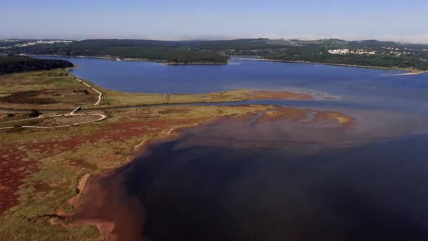 Lagoa Obidos Portugal — Vídeo de stock