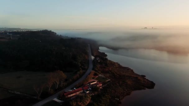 Lagoa Obidos Portekiz — Stok video