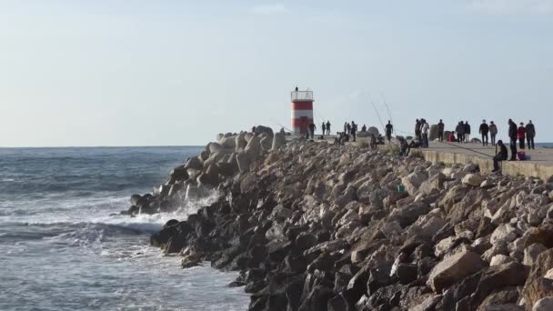 Praia Nazare Portugal — Vídeo de Stock