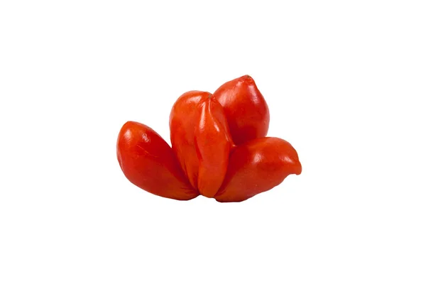 Drôle Tomate Mûre Rouge Concept Alimentation Saine Isolé — Photo