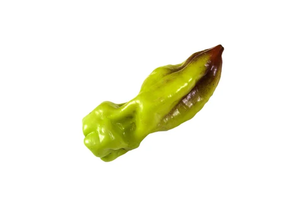 Ugly Funny Green Bell Pepper Isolated Ball Background — ストック写真