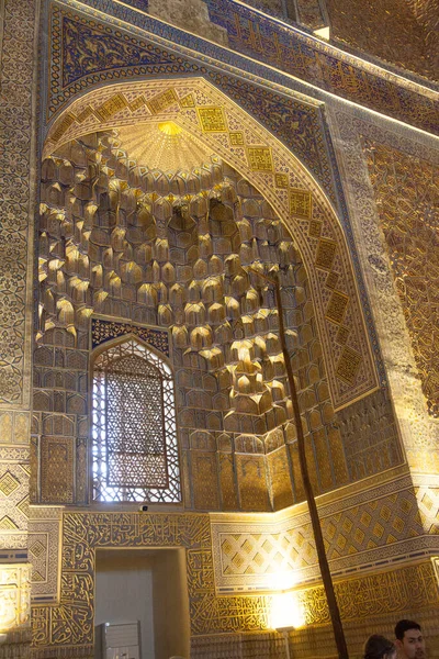 Goldenes Interieur Des Grabes Des Gur Emirs Amir Temur Samarkand — Stockfoto