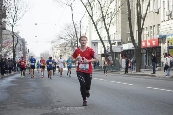 Internationale Marathon in Kharkov, Oekraïne, 9 April 2016 — Stockfoto