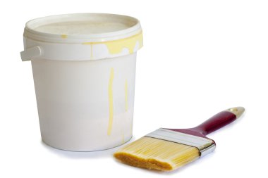 boya kovası ve fırça