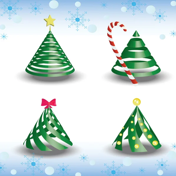 Árboles de Navidad abstractos — Vector de stock