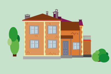 Vektör tuğla ev