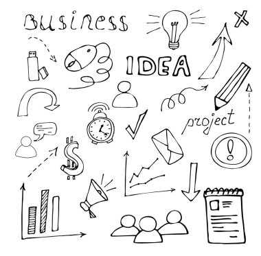 tarafından çizilmiş, vektör simgeleri iş kümesi