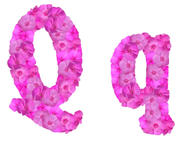 Літера алфавіту з рожевих квітів — стокове фото