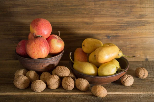 Früchte und Nüsse ernten — Stockfoto