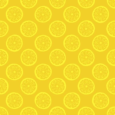 sarı limon dilimleri seamless modeli