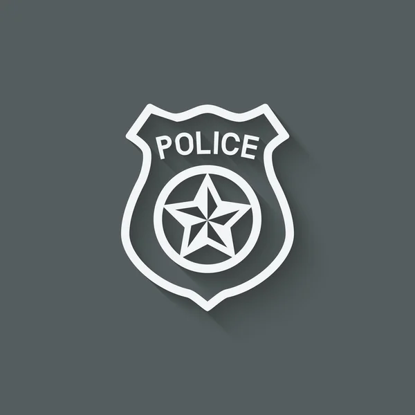 Policejní odznak symbol — Stockový vektor