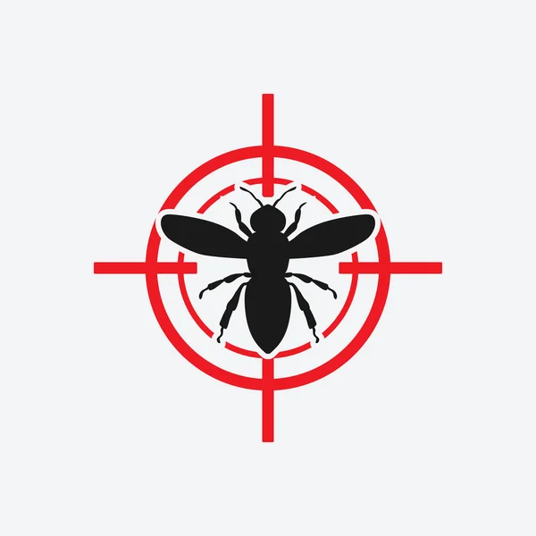 Wespensymbol rotes Ziel — Stockvektor
