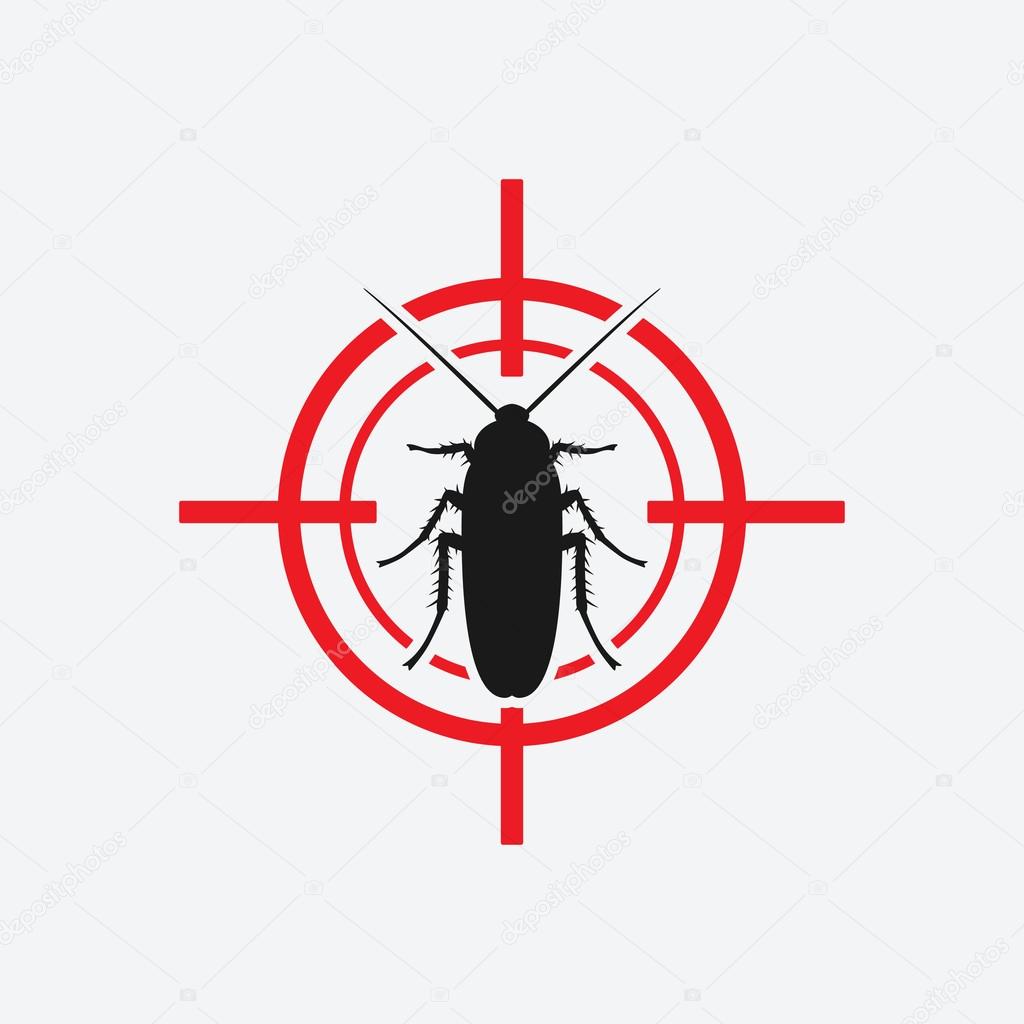 cockroach icon red target