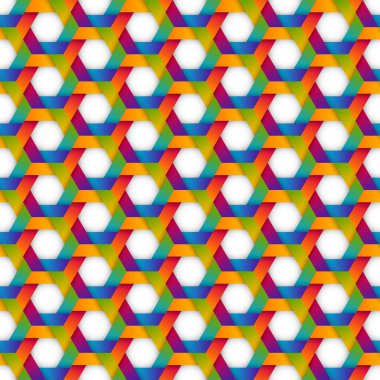Gökkuşağı altıgen seamless modeli