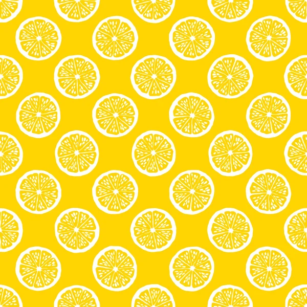 Fatias de limão sem costura padrão — Vetor de Stock