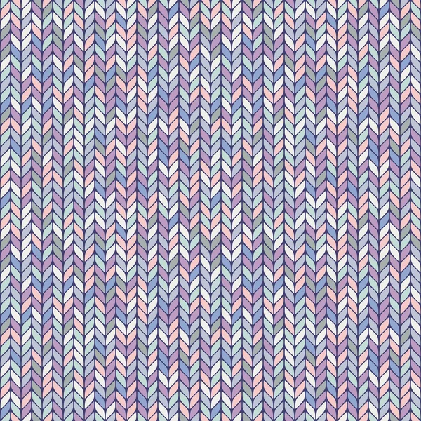 Mélange pastel tricoté motif de fond sans couture — Image vectorielle