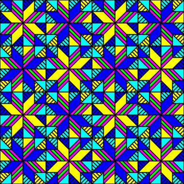 Patchwork Parlak renkli geometrik kusursuz desen