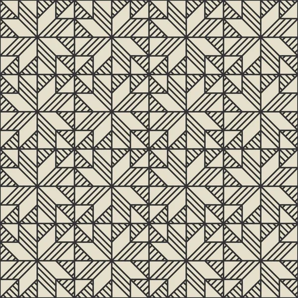 Patchwork monochrome geometric seamless pattern — Stock Vector