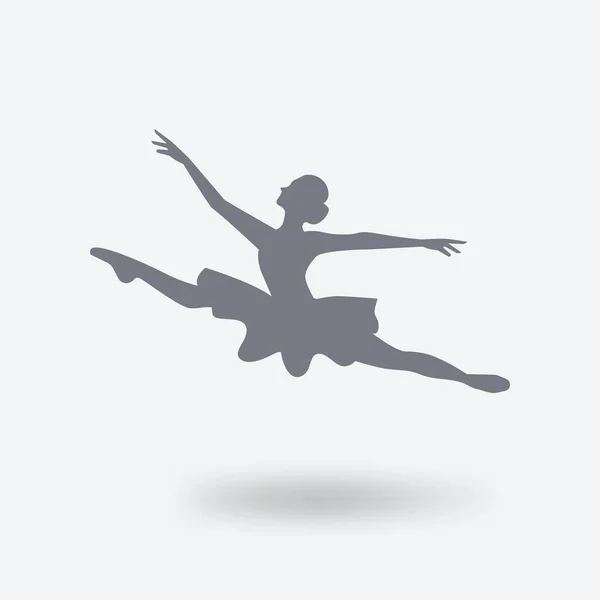 Girl Ballet Dancer High Jump Vector Illustration — Stock Vector